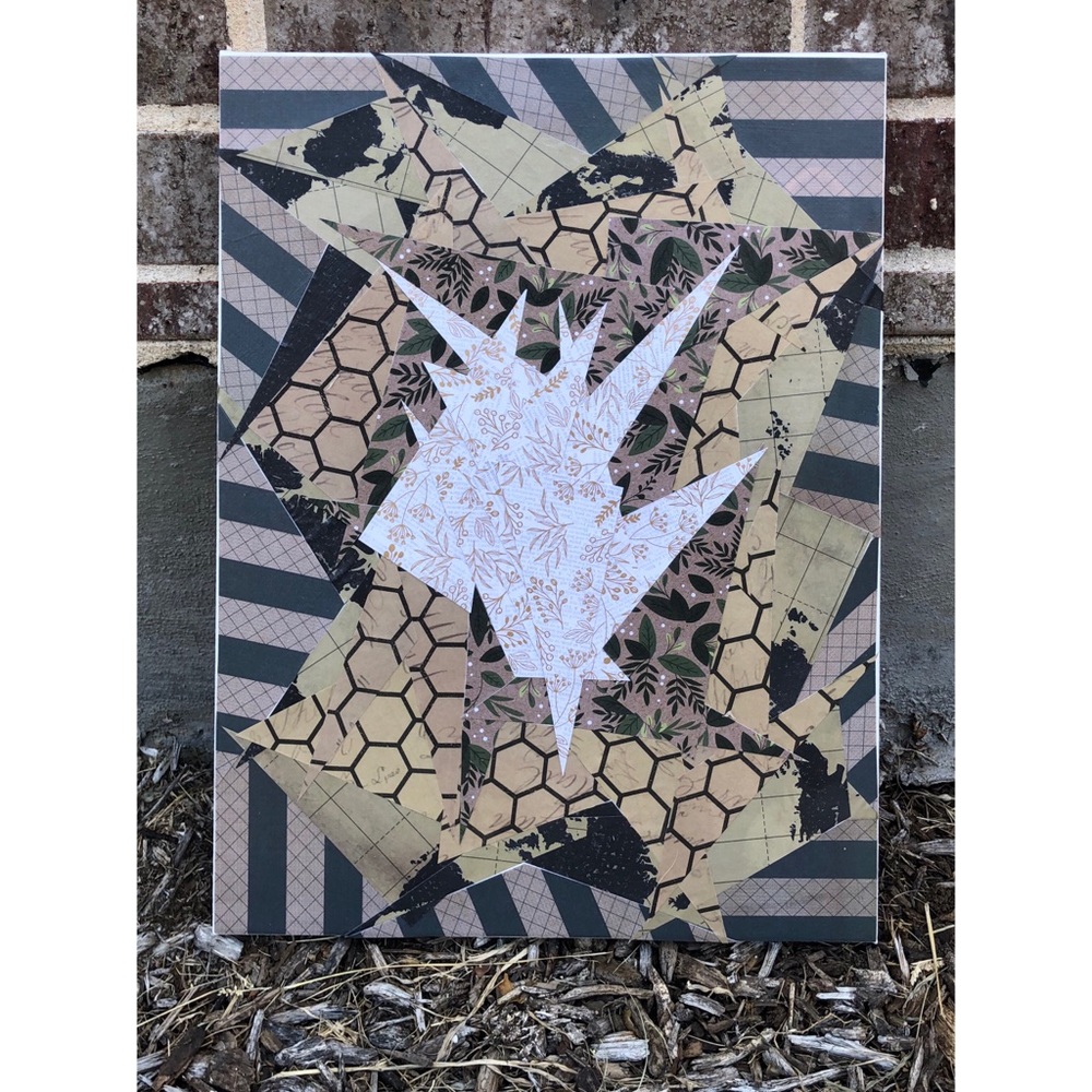 ✨Original Handmade Analog Collage on Canvas✨